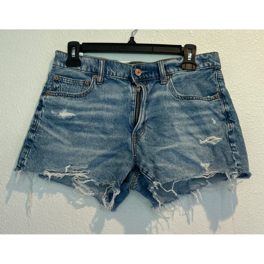 AMERICAN EAGLE (WOMENS 6) 90'S Boyfriend Shorts -4.5" Distressed Denim
